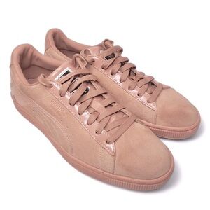 Puma x MAC Cosmetics One Women’s Suede Classic Sneakers in Creme de Nude 8.5